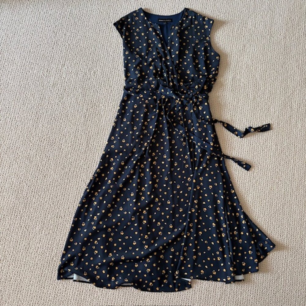 Jason Wu x ELOQUII Navy Poppy Wrap Dress with Pockets – Size 18